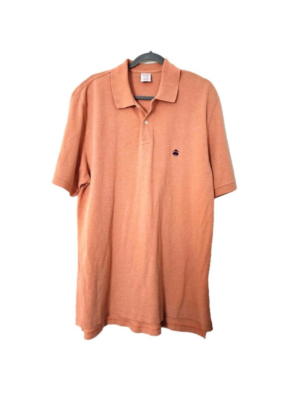 Brooks Brothers Papaya Orange  Cotton Original Fit Golf Polo Shirt Mens XL
